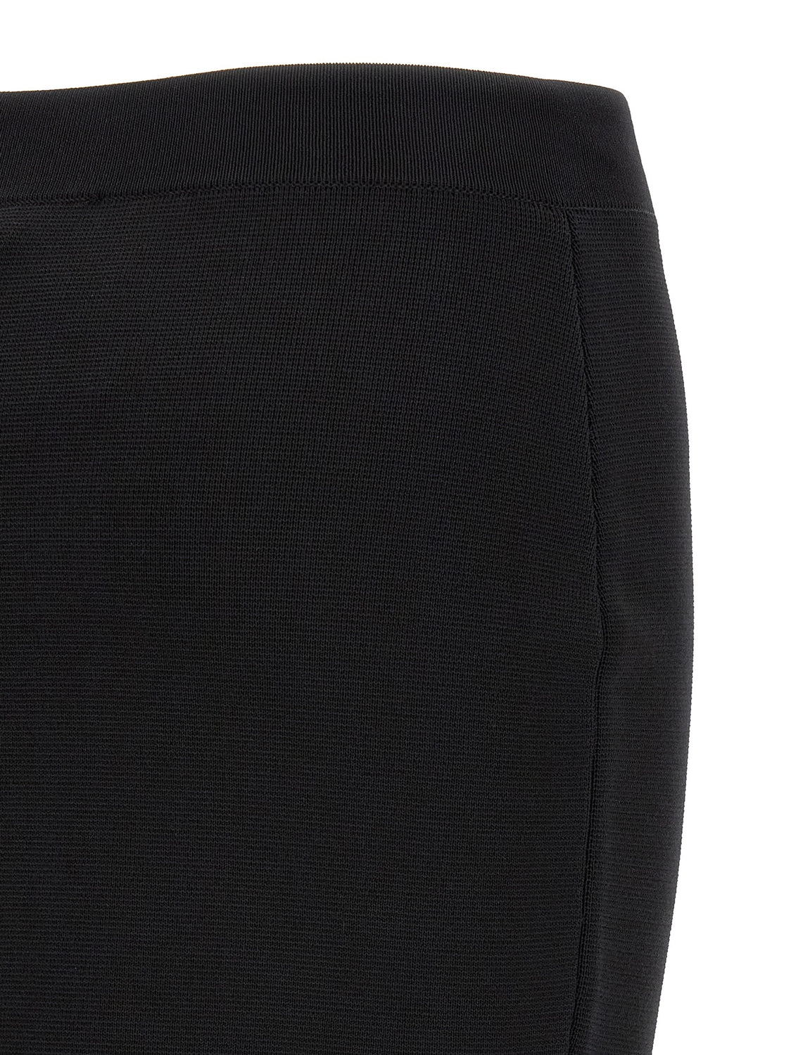 Black Viscose Midi Skirt