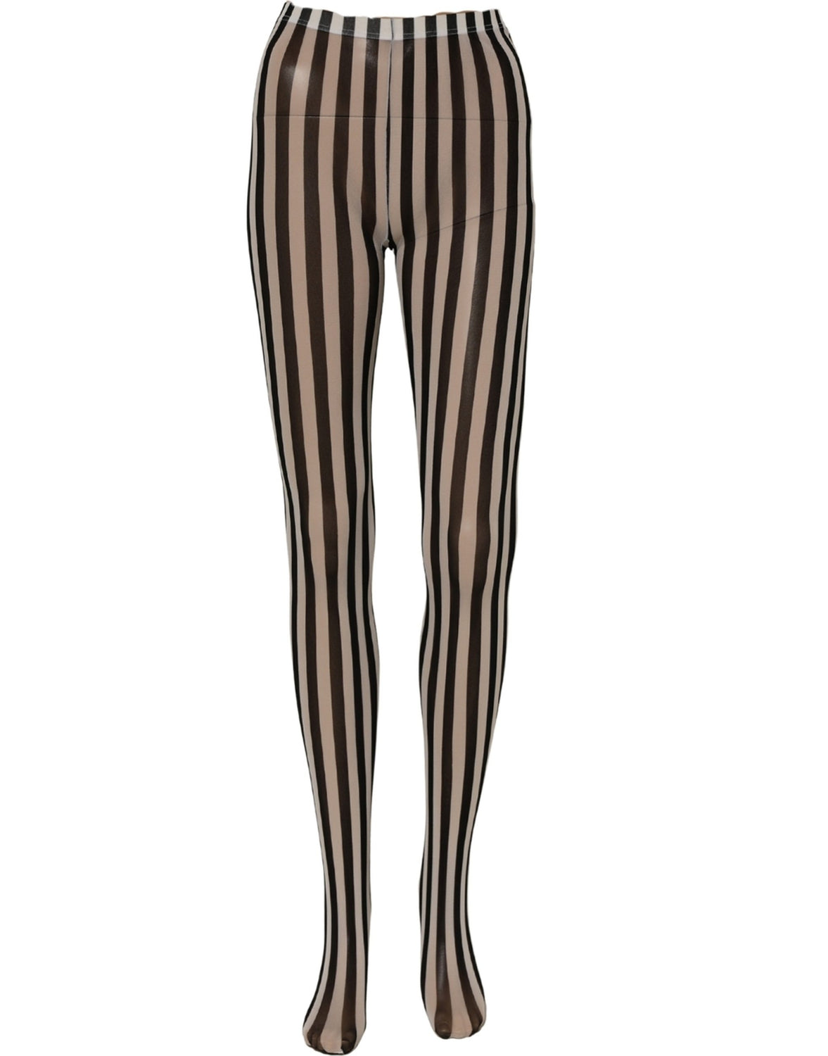 Black White Stripes Tights Stocking Pantyhose Socks