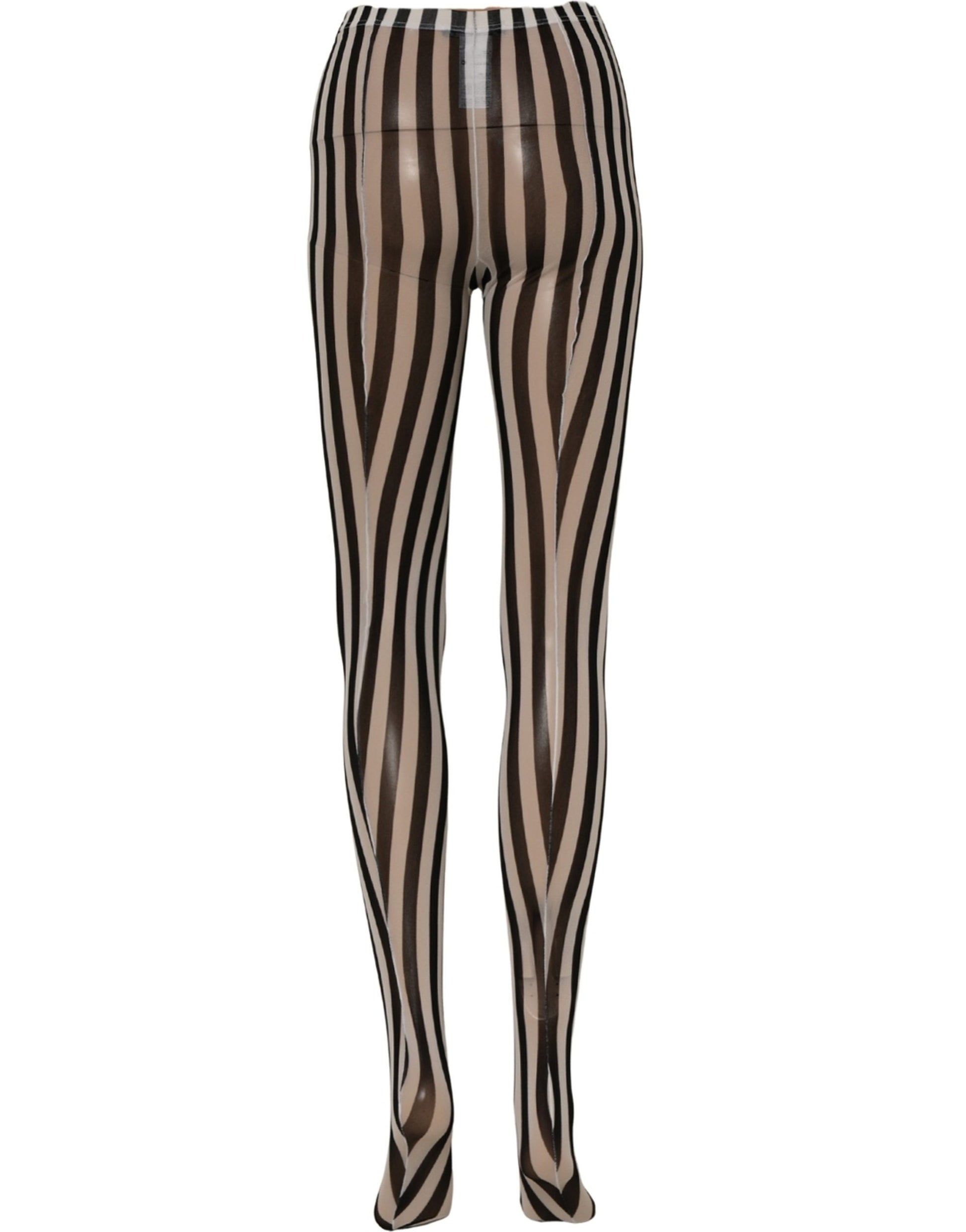 Black White Stripes Tights Stocking Pantyhose Socks
