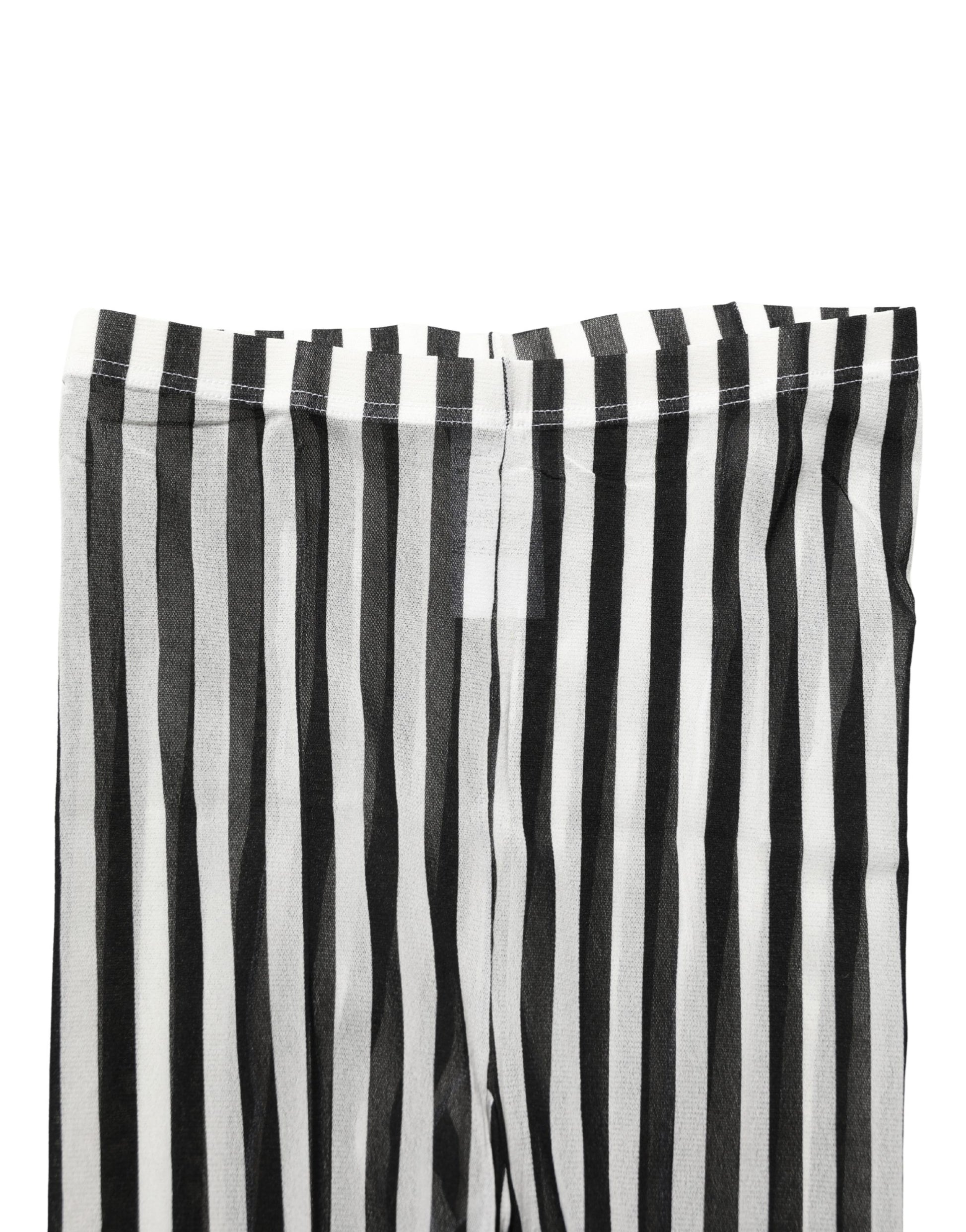 Black White Stripes Tights Stocking Pantyhose Socks
