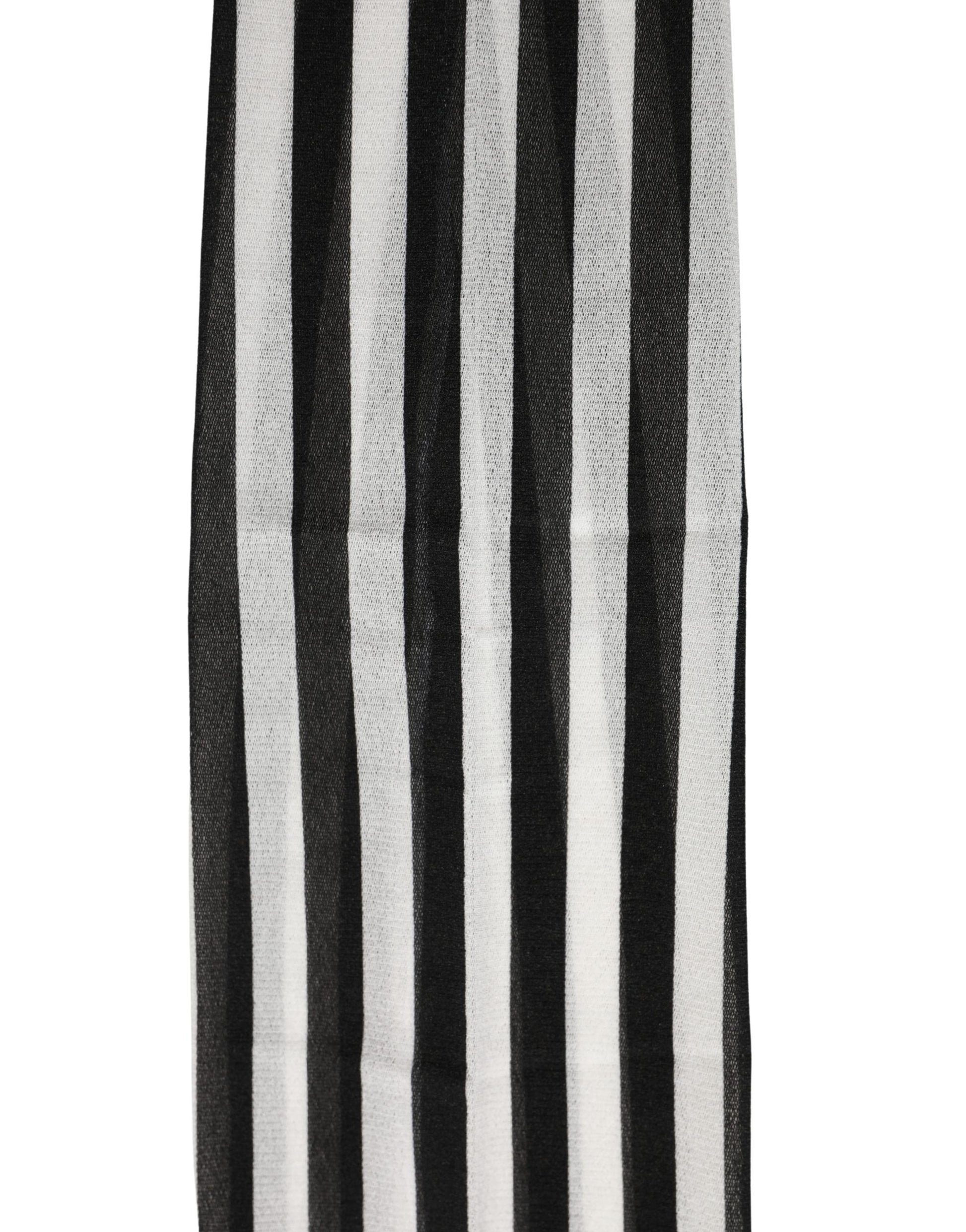 Black White Stripes Tights Stocking Pantyhose Socks