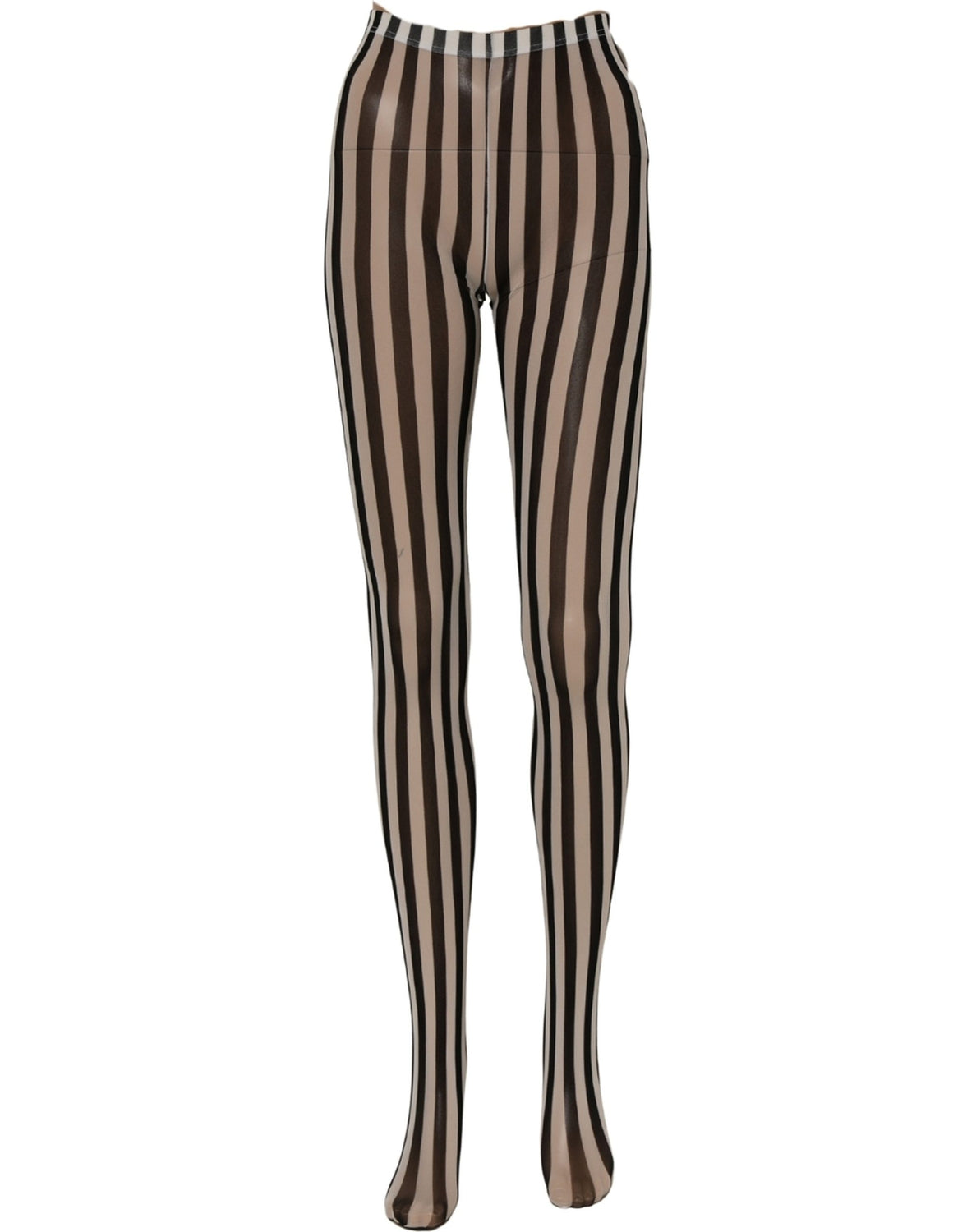 Black White Stripes Tights Stocking Pantyhose Socks