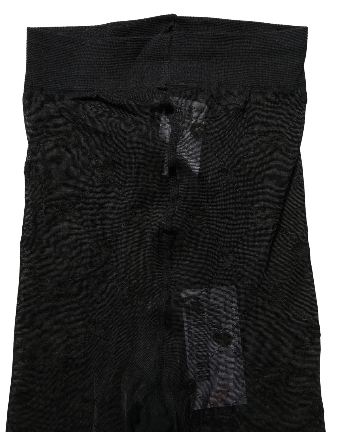 Black Nylon Logo Tights Stocking Pantyhose Socks
