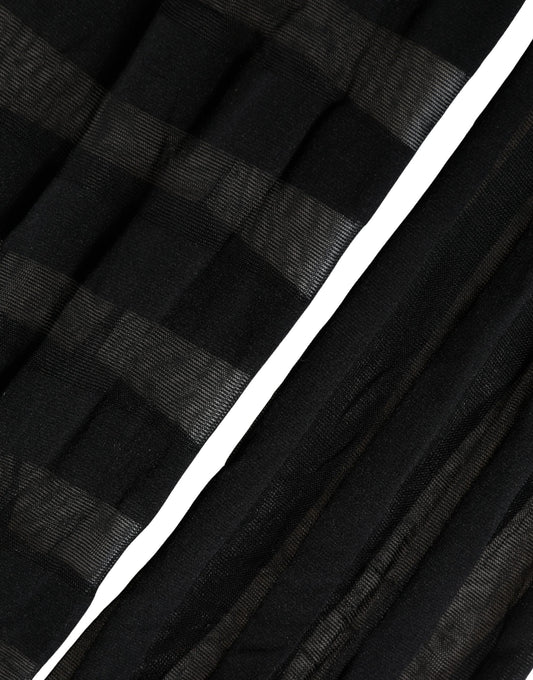 Black Nylon Stripes Tights Stockings Pantyhose Socks