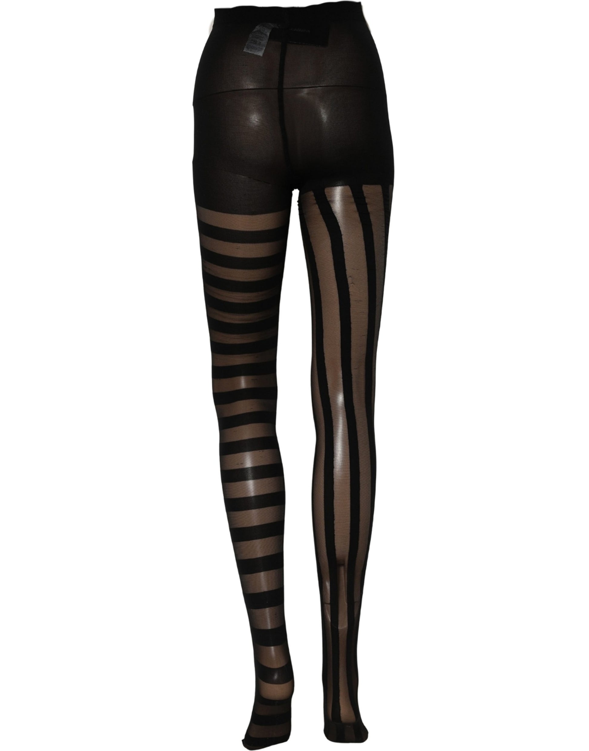 Black Nylon Stripes Tights Stockings Pantyhose Socks