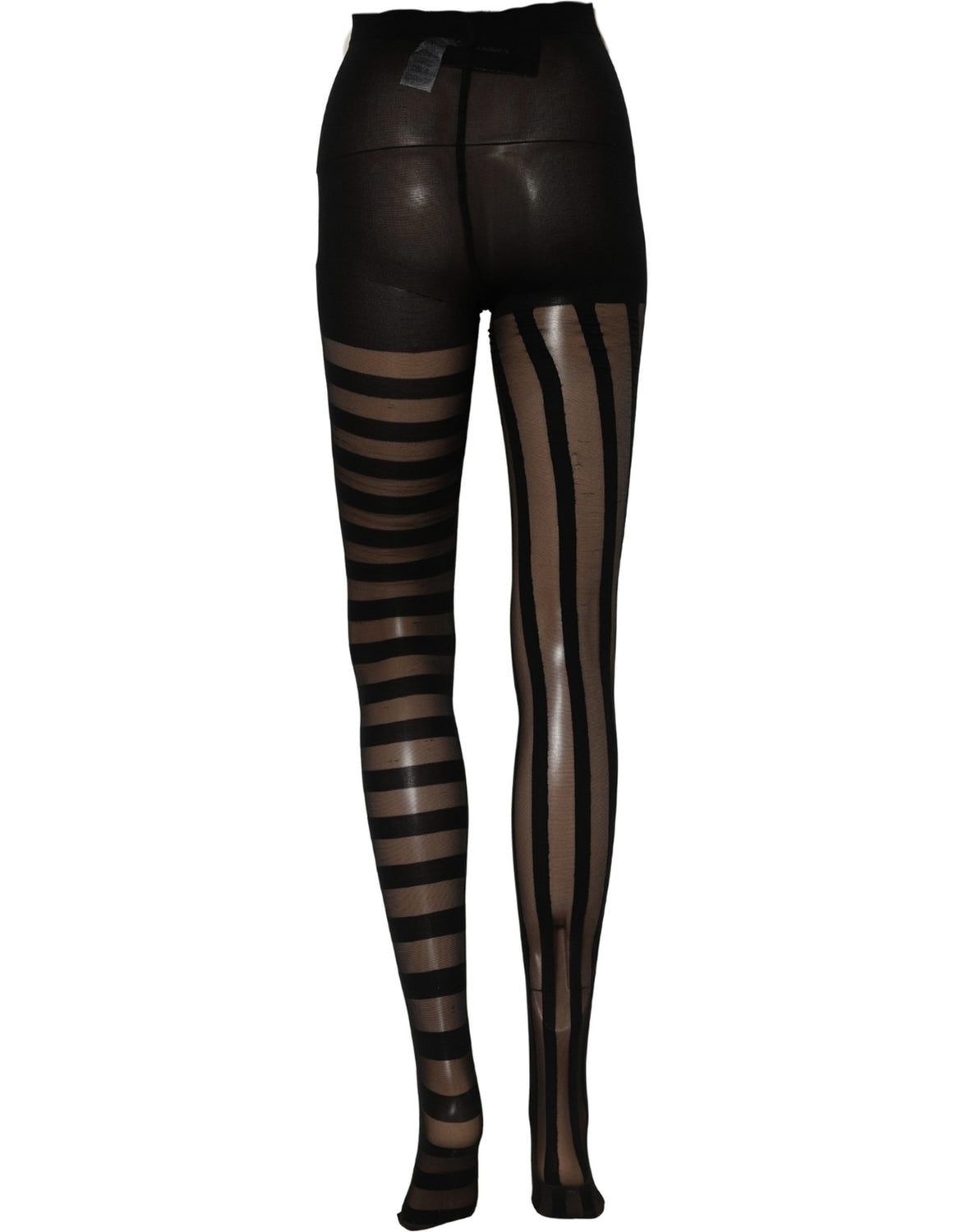 Black Nylon Stripes Tights Stockings Pantyhose Socks