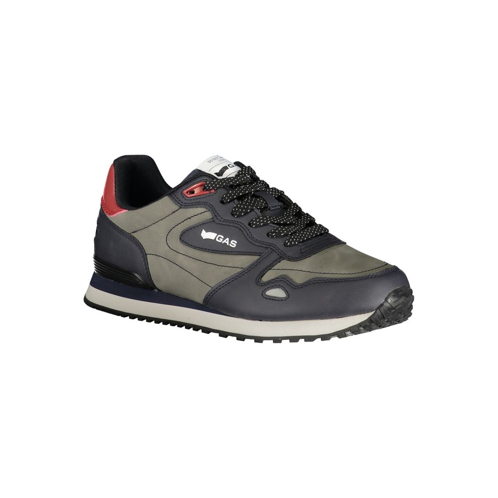 Blue Polyester Men Sneaker