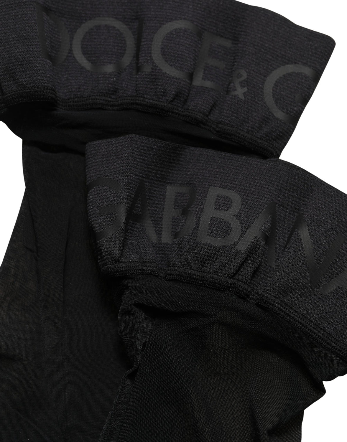 Black Nylon Logo Calf Long Women Accessory Socks