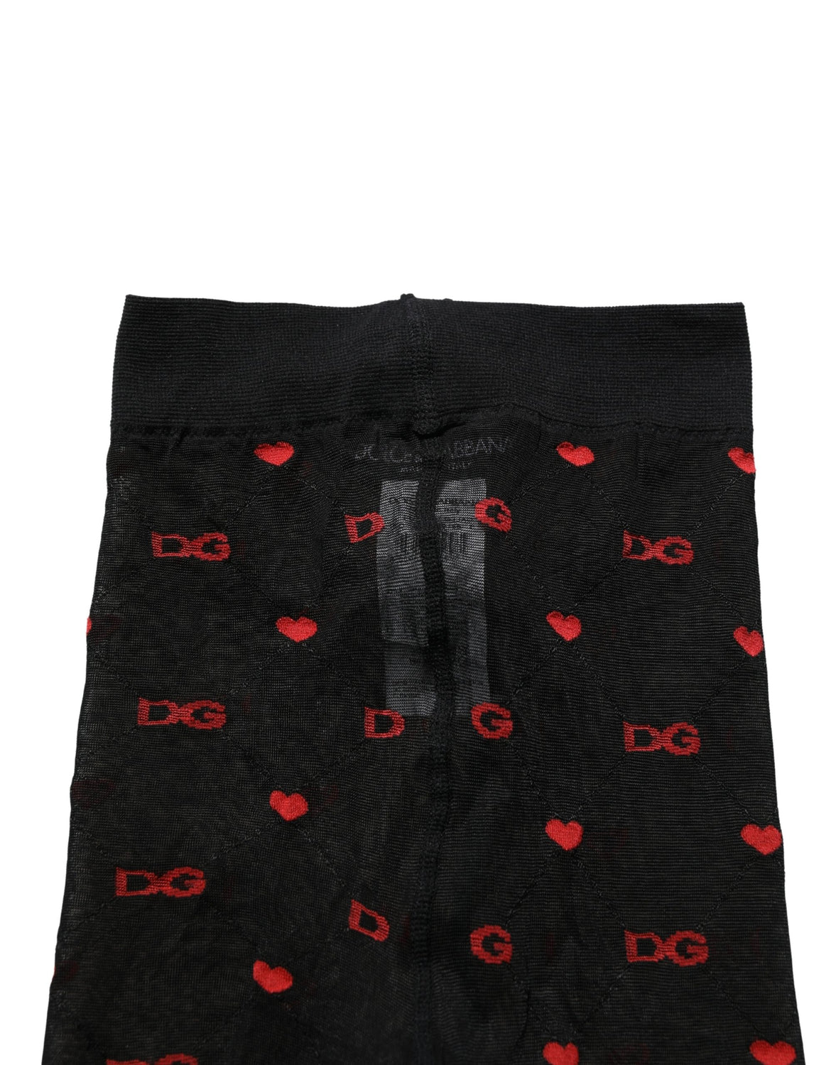 Black Nylon Hearts Tights Stocking Pantyhose Socks