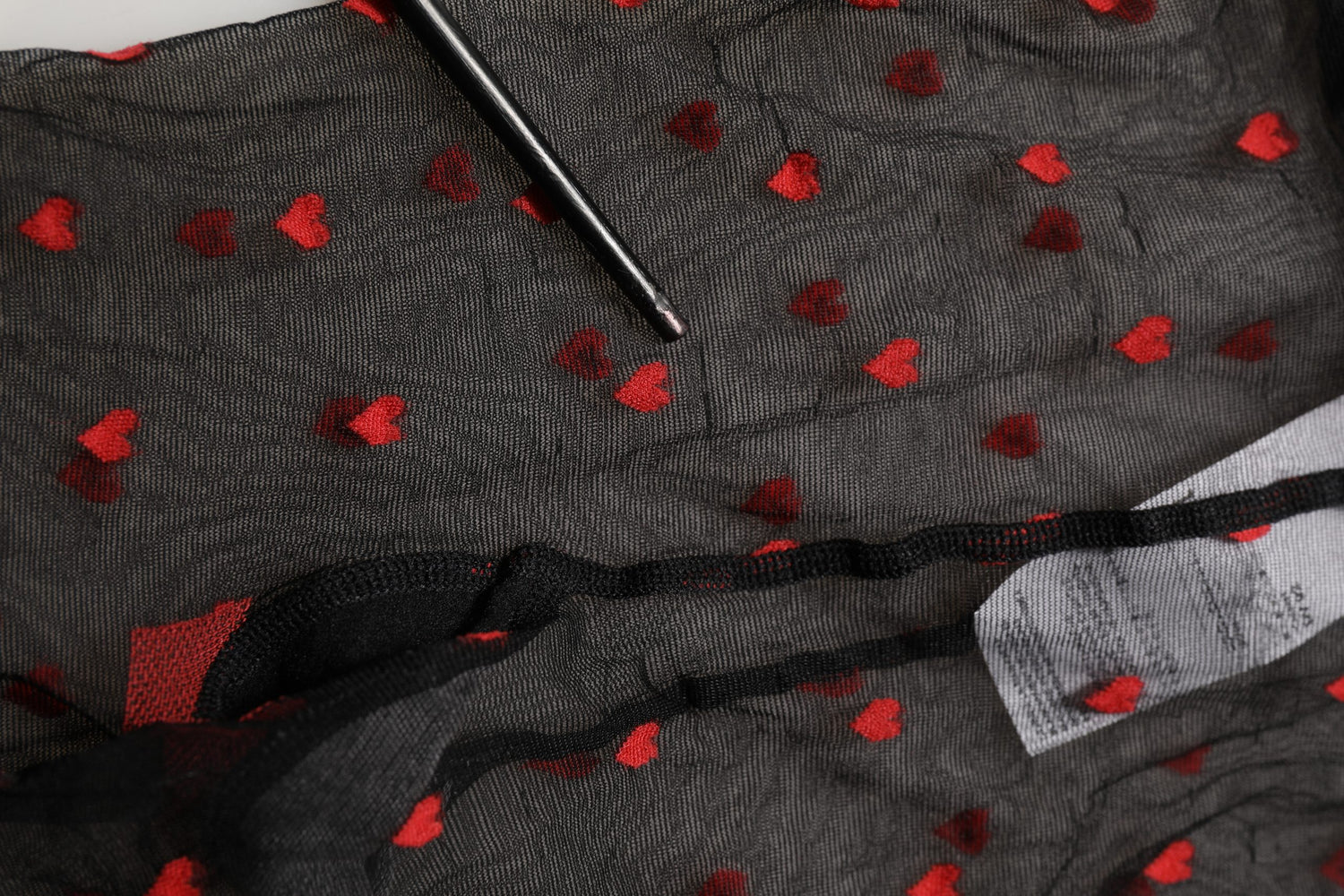 Black Nylon Hearts Tights Stocking Pantyhose Socks