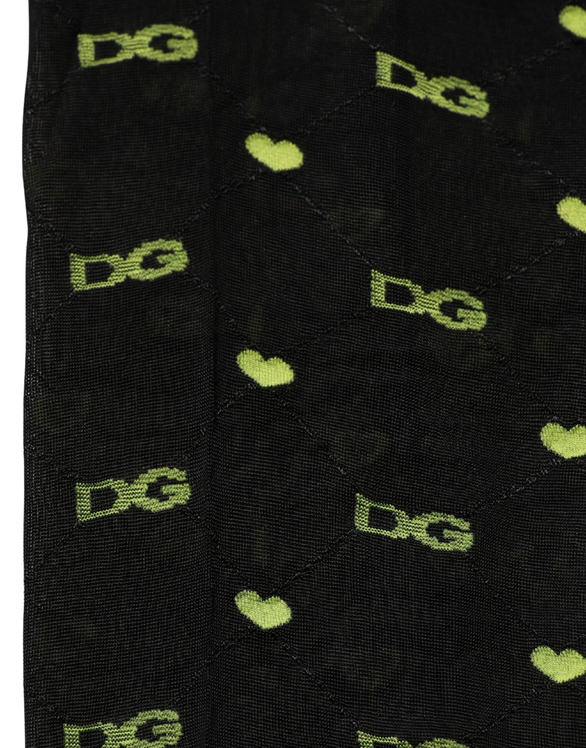 Black Nylon Logo Tights Stocking Pantyhose Socks