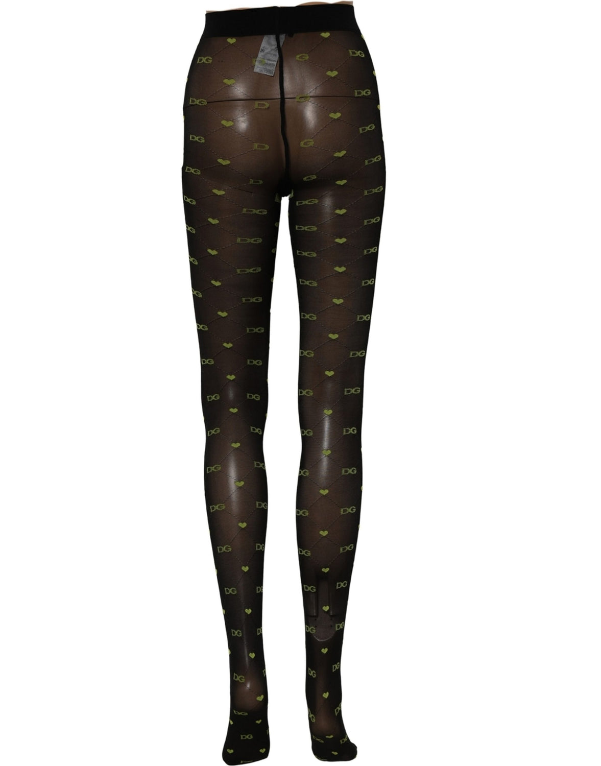 Black Nylon Logo Tights Stocking Pantyhose Socks