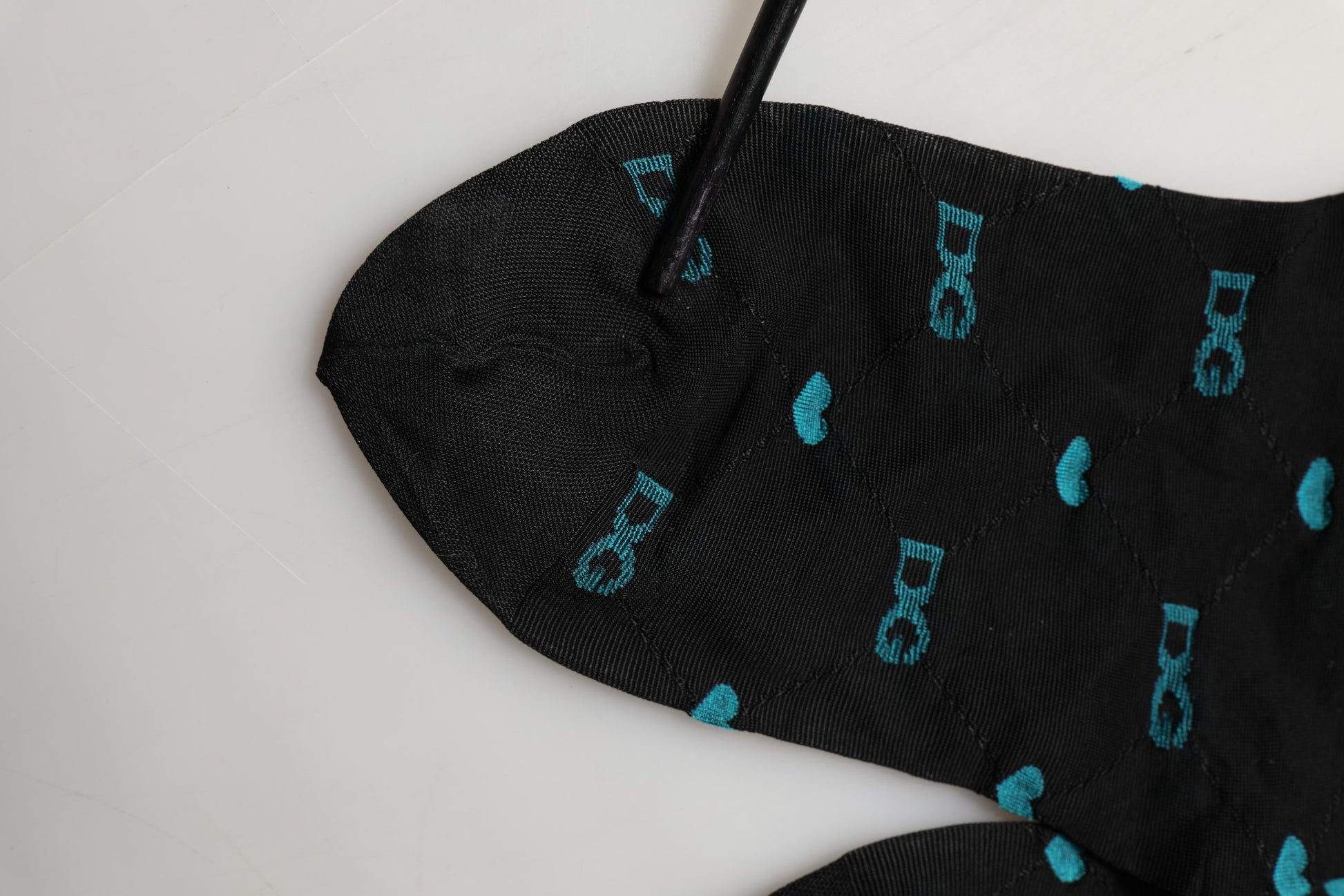 Black Nylon Logo Tights Stocking Pantyhose Socks