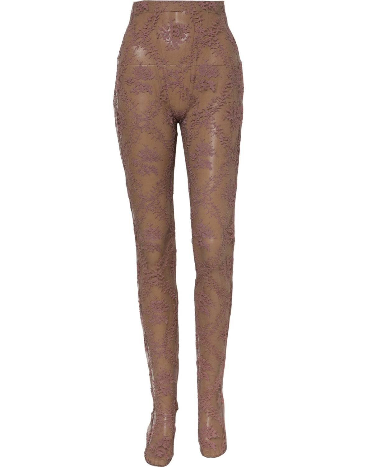 Pink Floral Lace Tights Stockings Pantyhose Socks