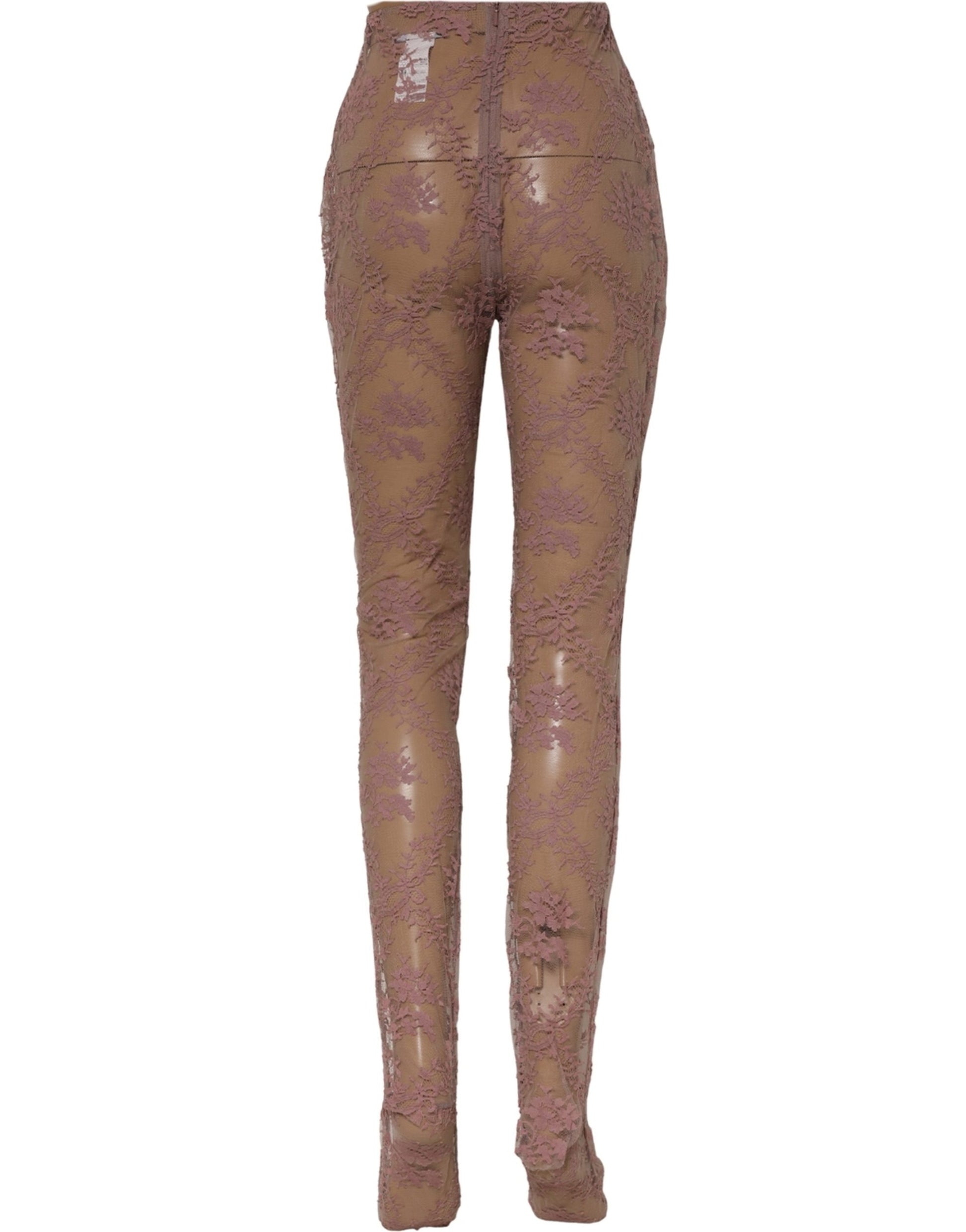 Pink Floral Lace Tights Stockings Pantyhose Socks