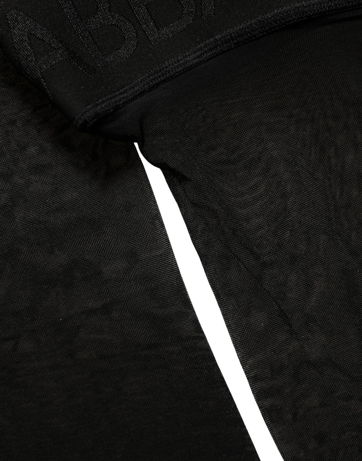 Black Nylon Logo Calf Long Women Accessory Socks