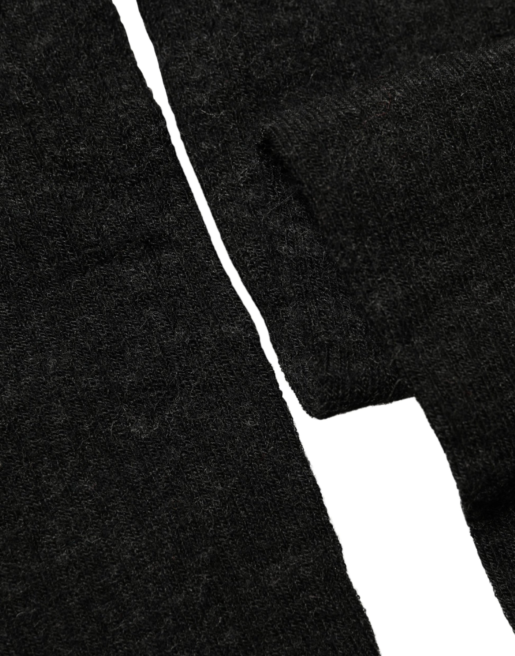 Black Wool Over Calf Long Women Accessory Socks
