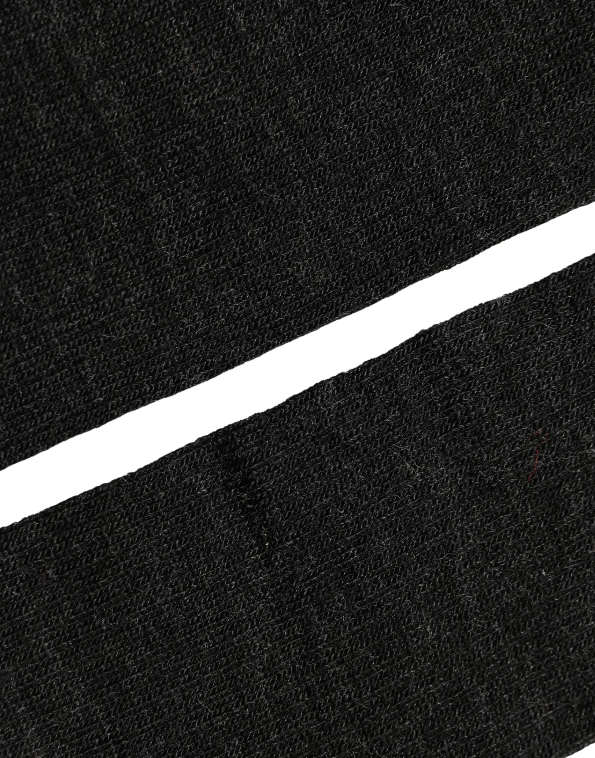 Black Wool Knit Calf Long Women Accessory Socks