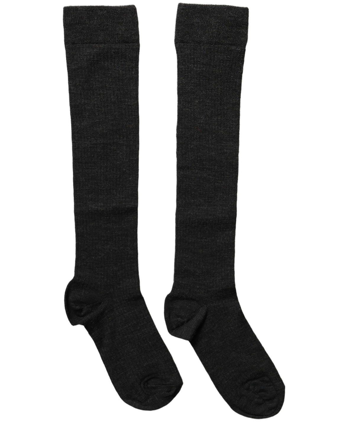 Black Wool Knit Calf Long Women Accessory Socks