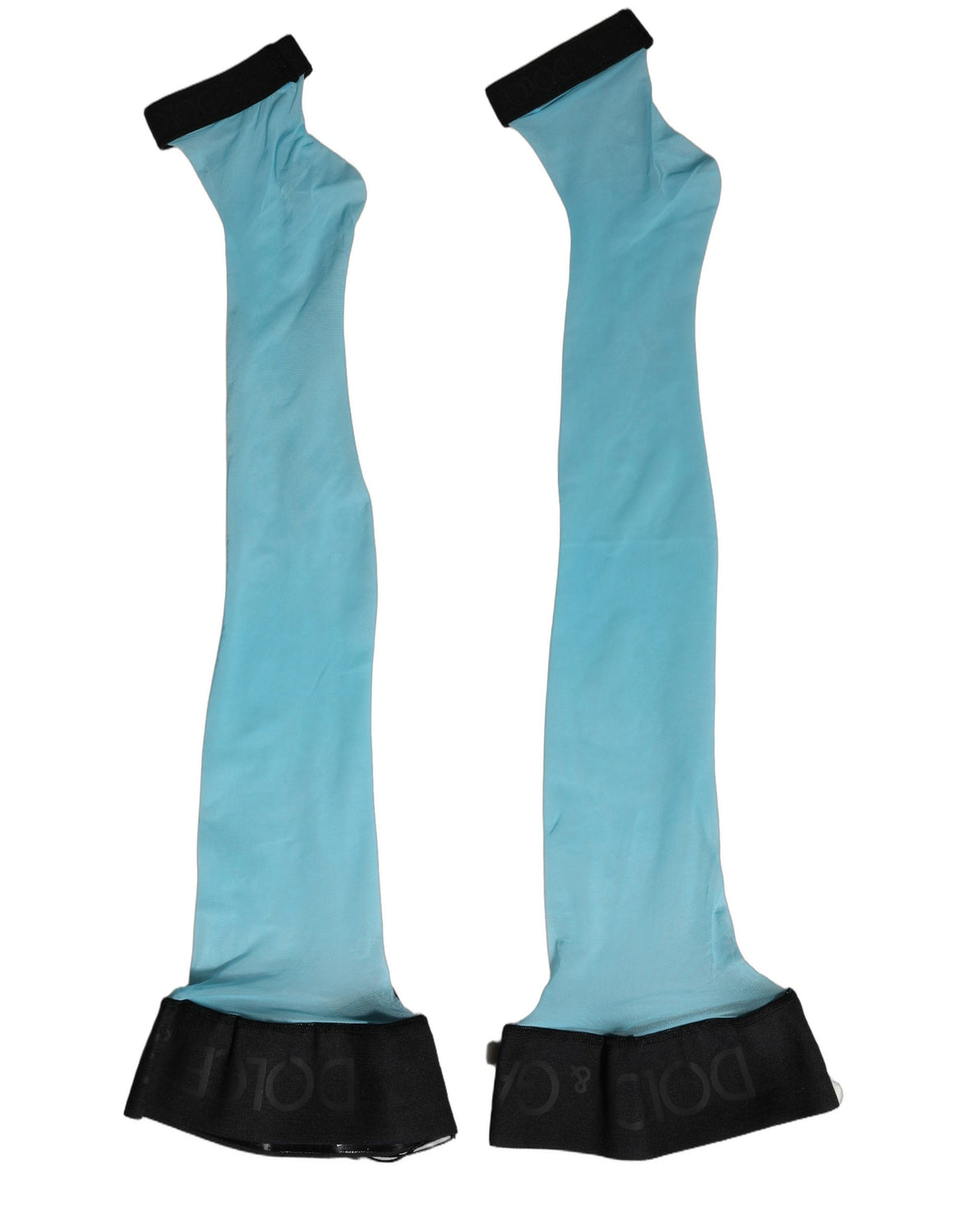 Light Blue Nylon Thigh High Women Accessory Socks