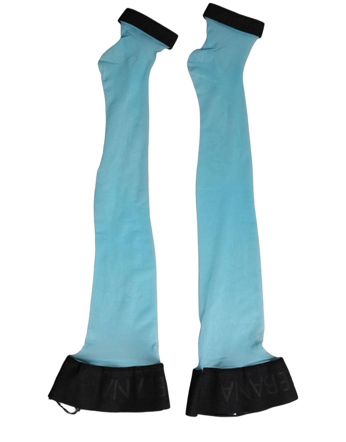 Light Blue Nylon Thigh High Women Accessory Socks