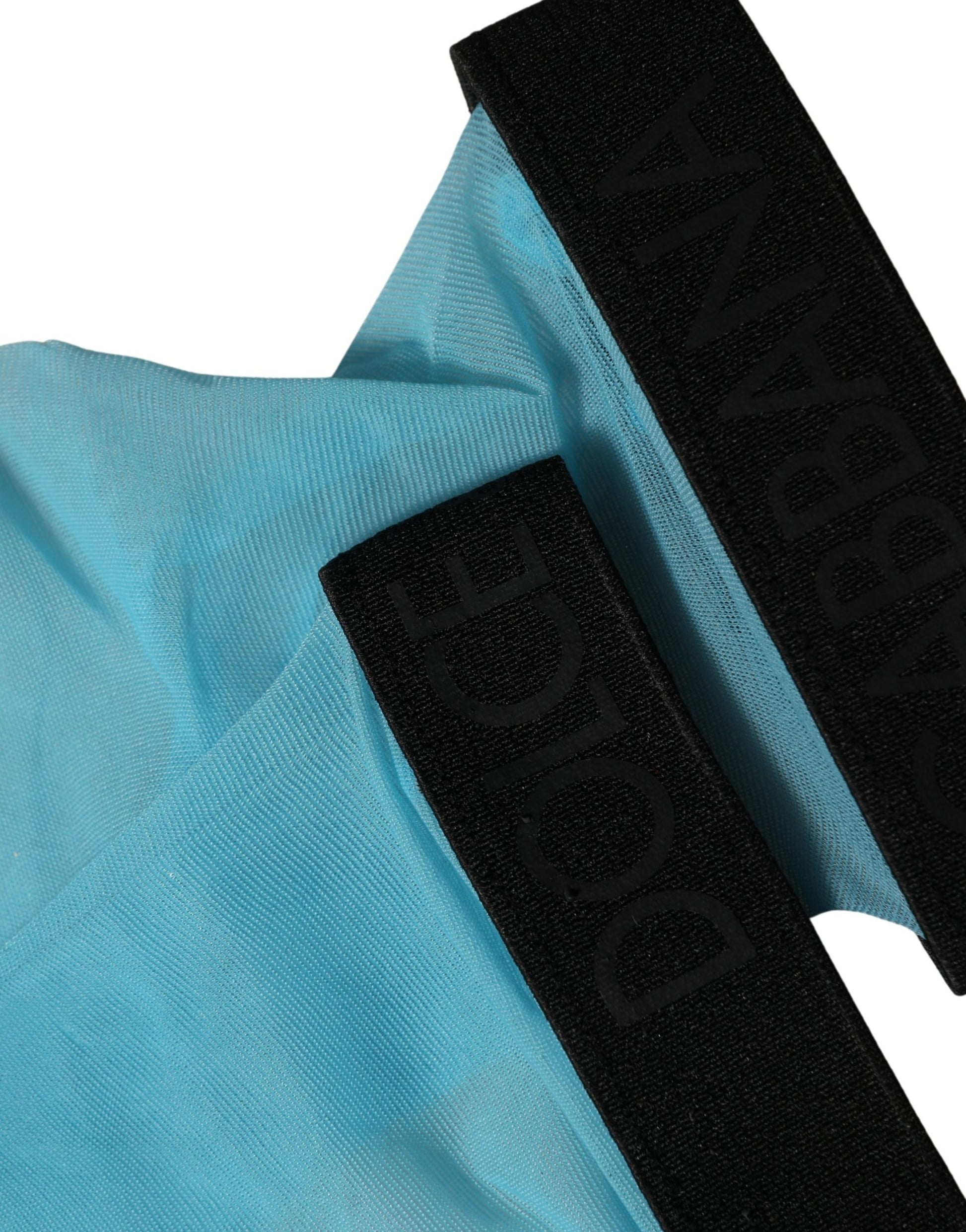 Light Blue Nylon Thigh High Women Accessory Socks