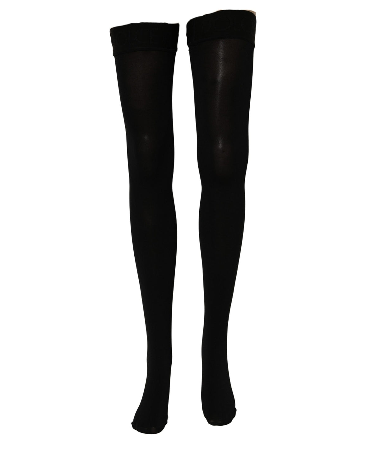 Black 100% Nylon Thigh High Stockings Socks