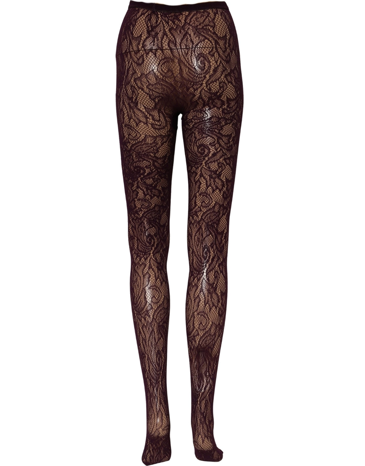 Violet Floral Fishnet Tights Stockings Pantyhose Socks