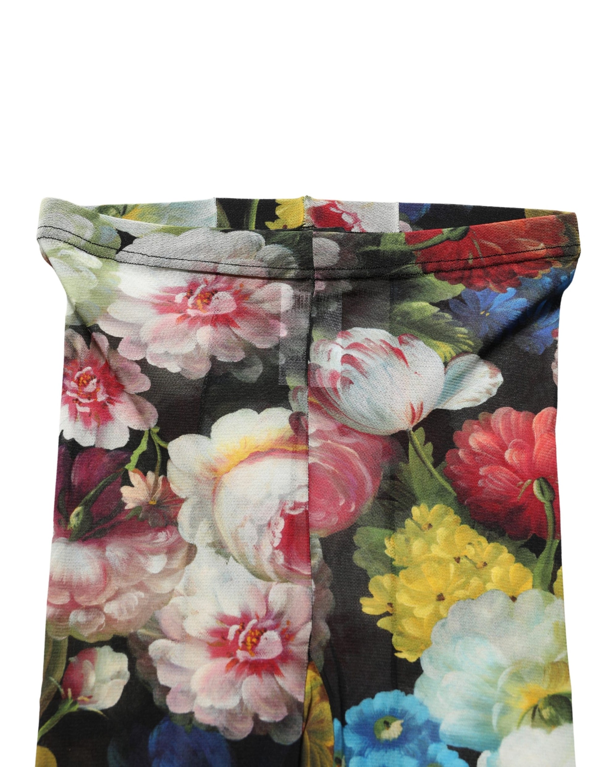 Black Floral Print Tights Sheer Stockings Socks