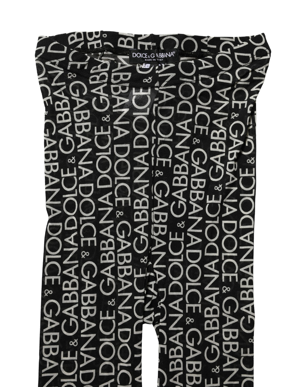 Black White All Over Print Sheer Stretch Tights Socks