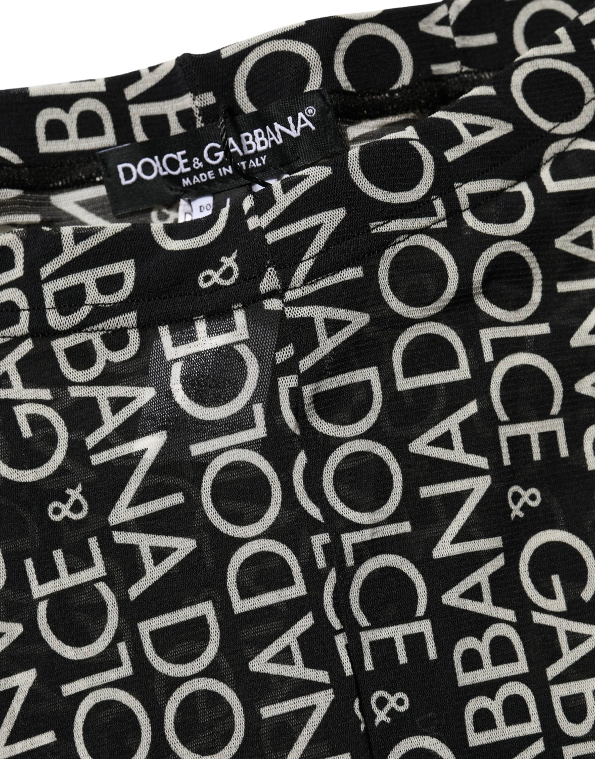 Black White All Over Print Sheer Stretch Tights Socks