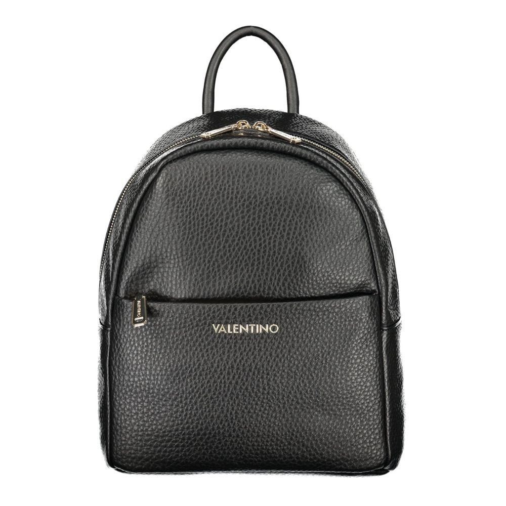 Black Polyurethane Women's Backpack