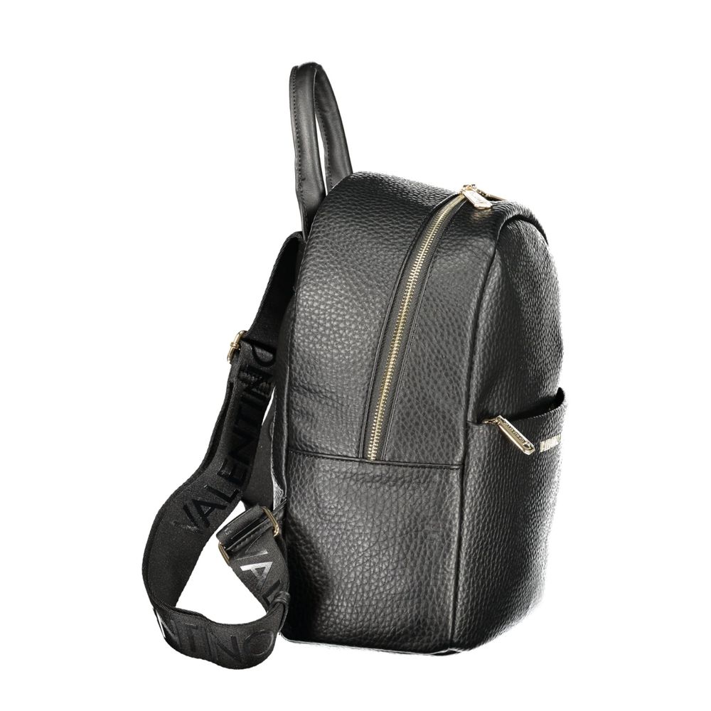 Black Polyurethane Women's Backpack