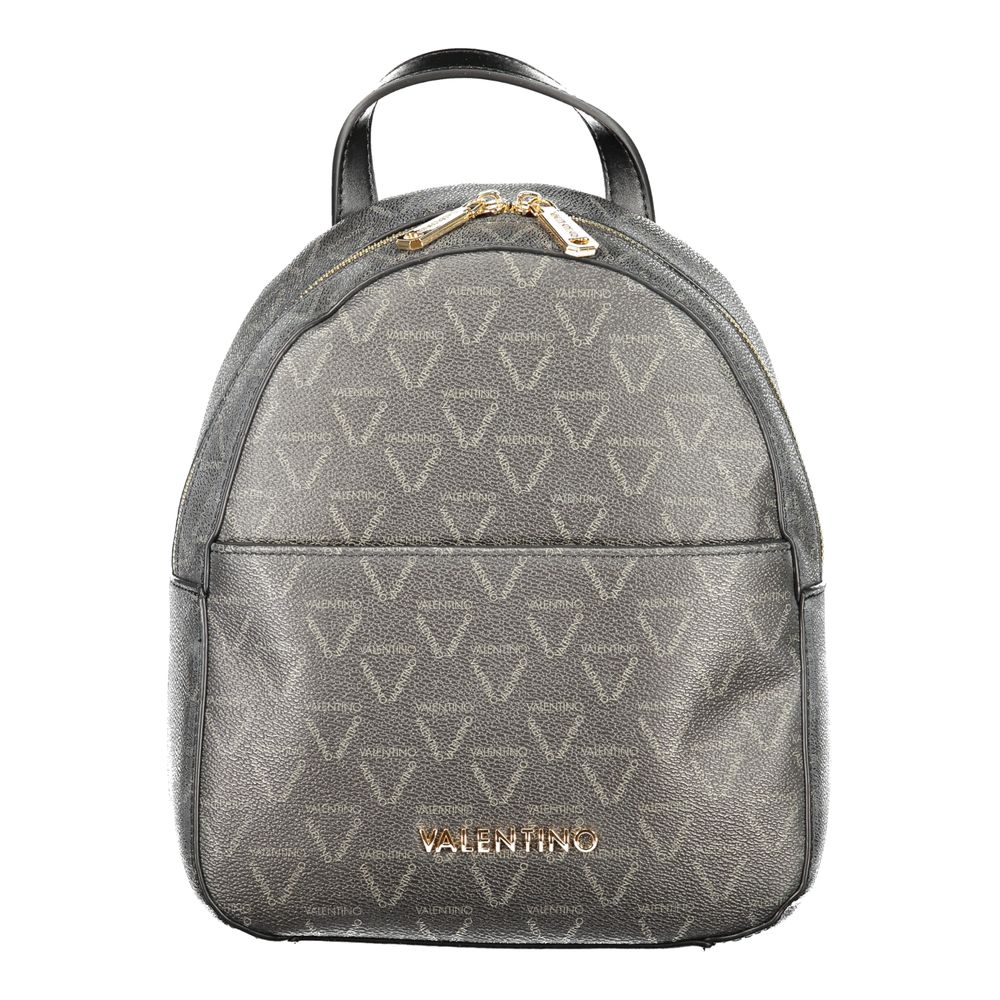 Black Polyurethane Women's Backpack