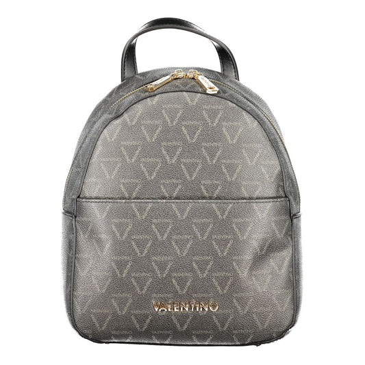 Black Polyurethane Women's Backpack