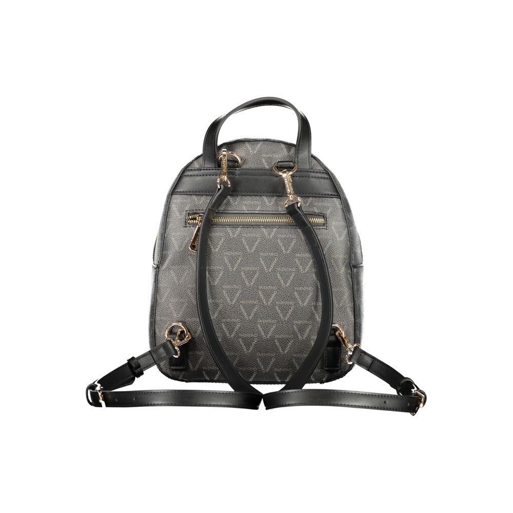 Black Polyurethane Women's Backpack