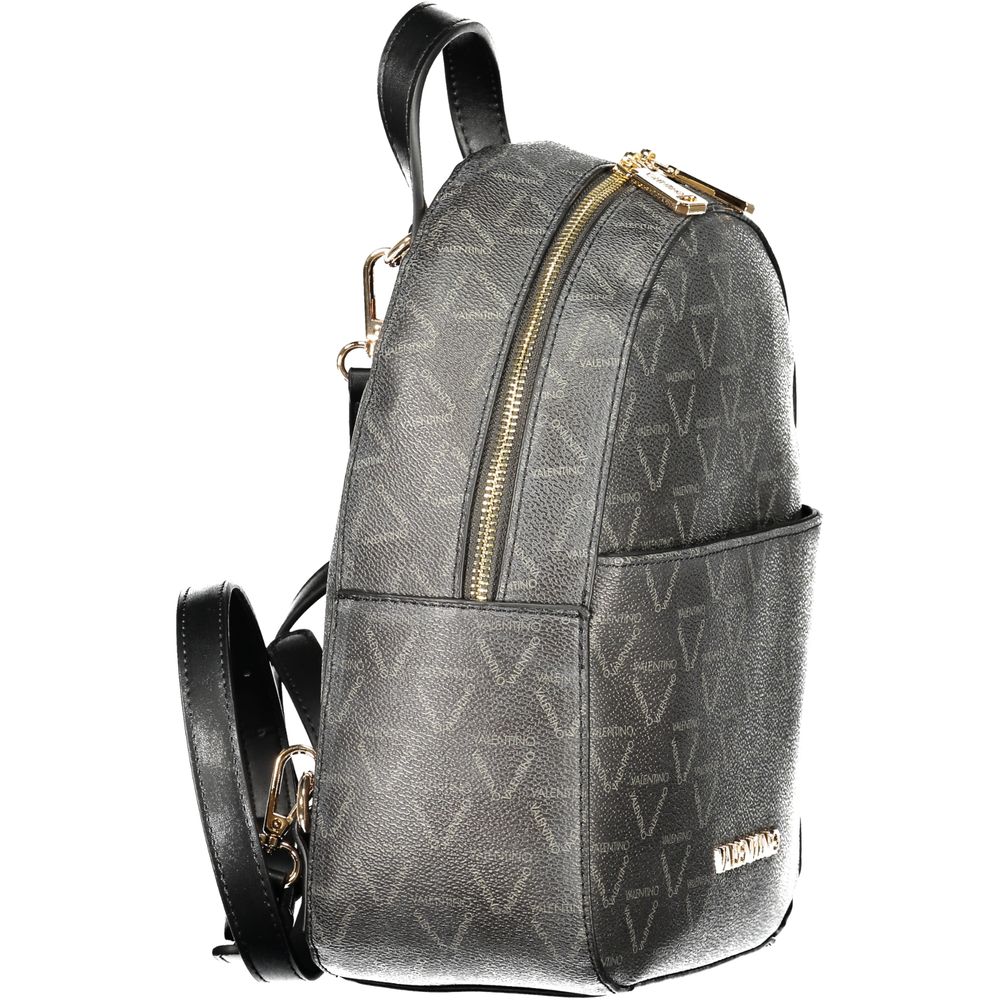 Black Polyurethane Women's Backpack