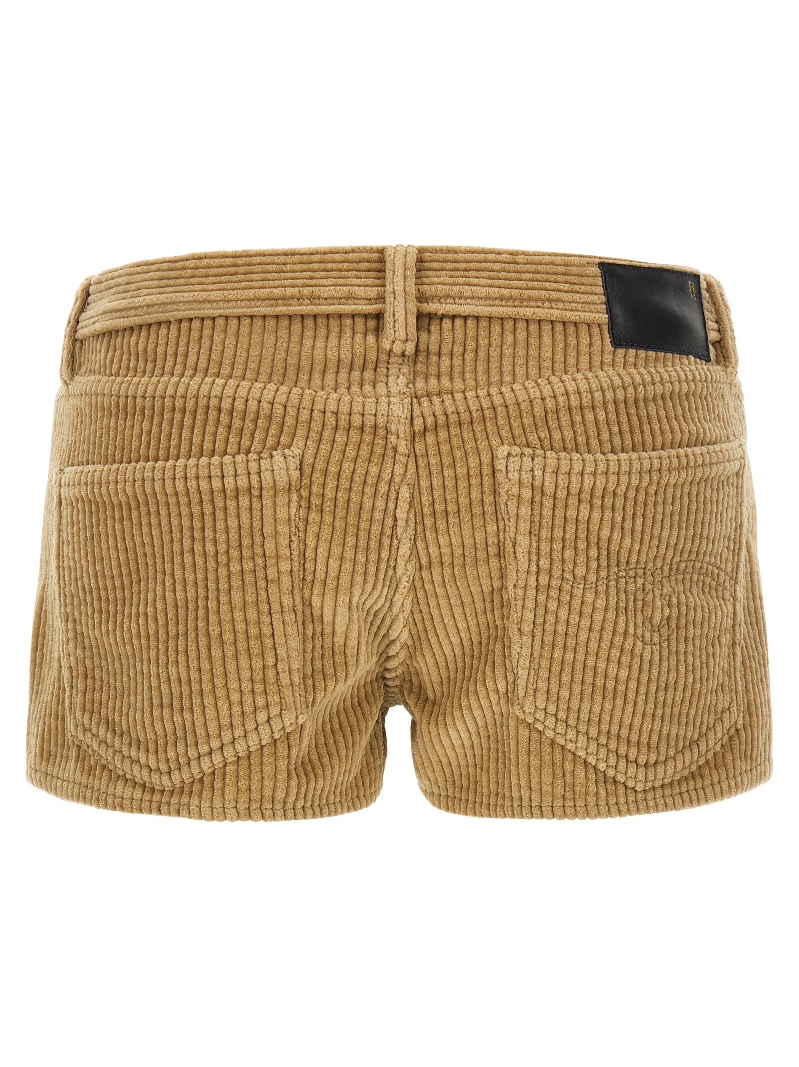 Beige Cotton Bermuda Shorts