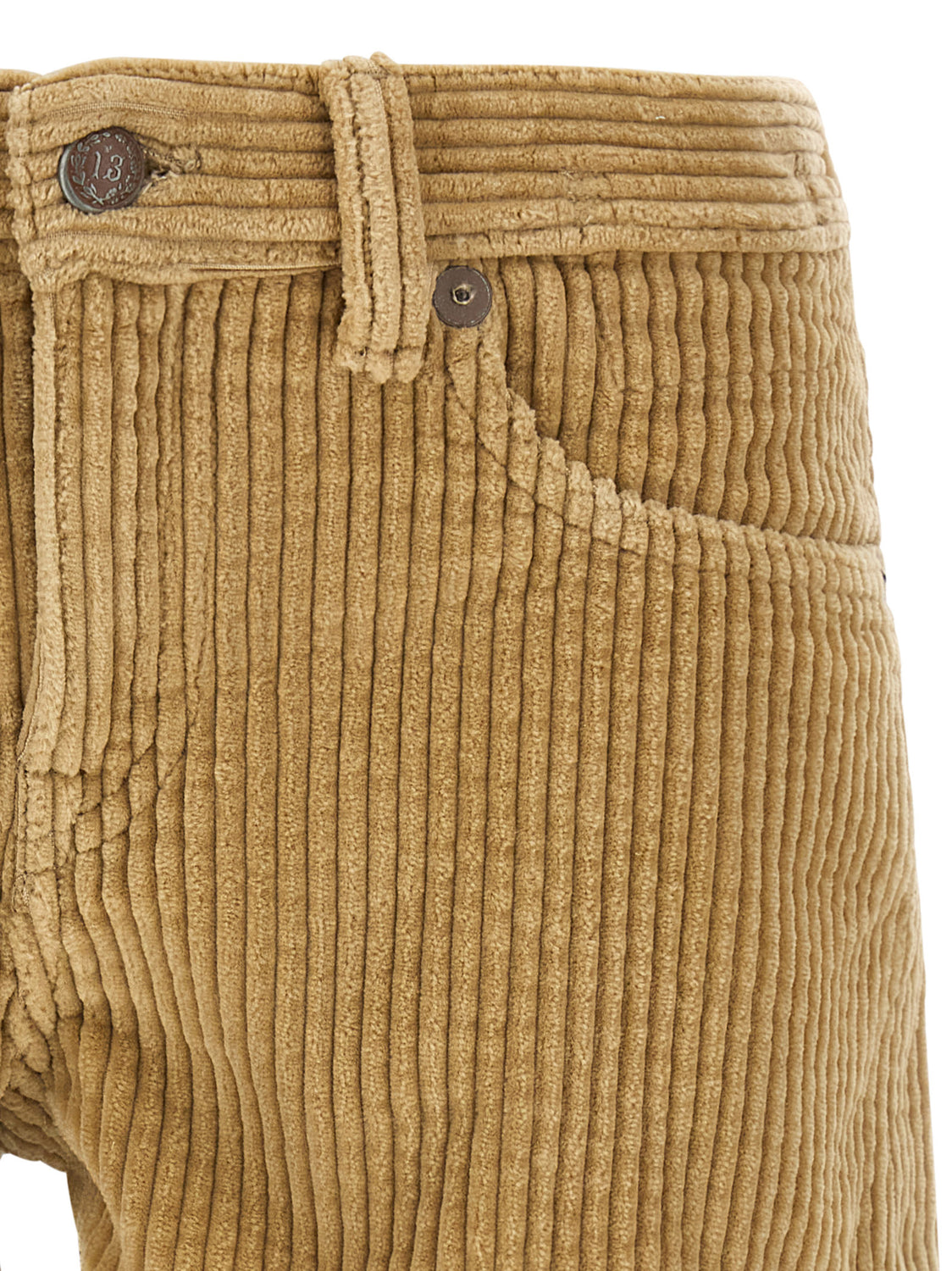 Beige Cotton Bermuda Shorts