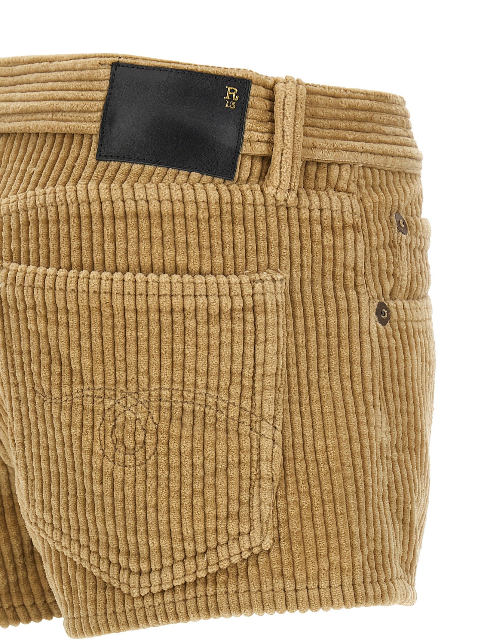Beige Cotton Bermuda Shorts