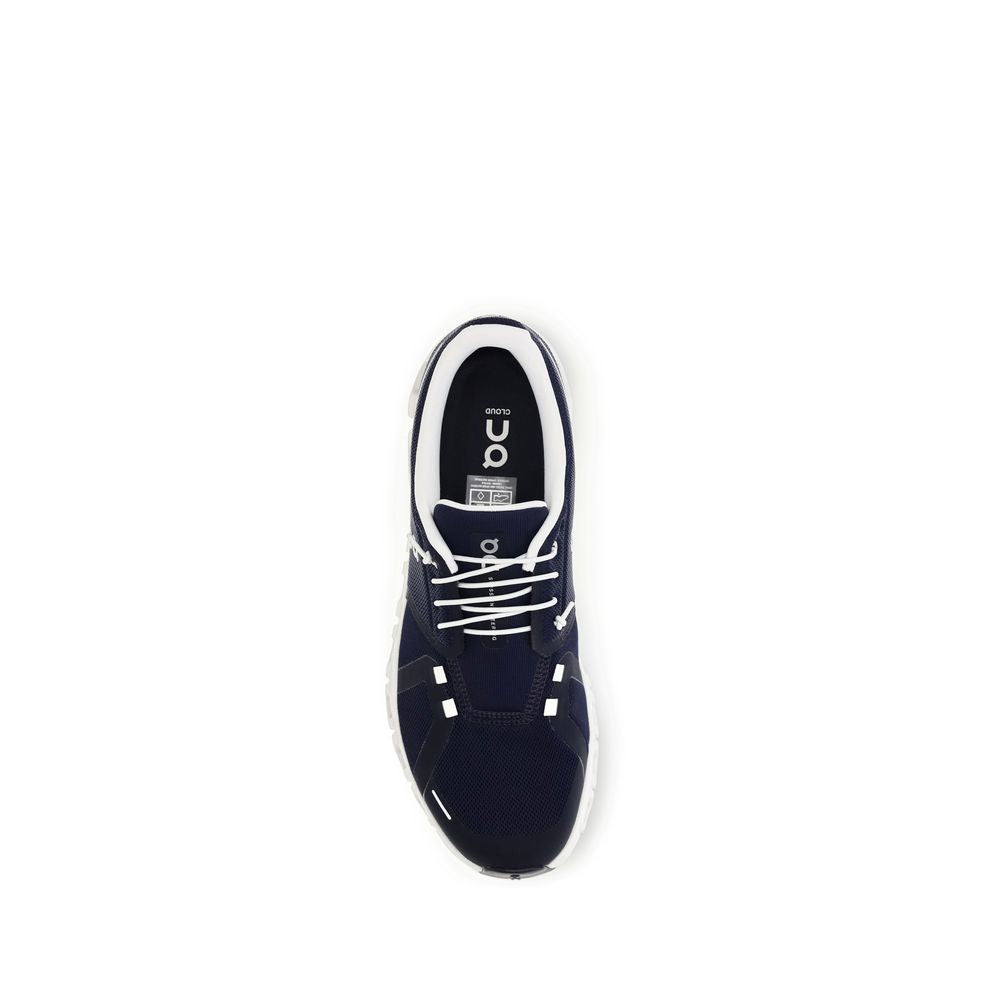 Black Recycled Polyester Athletic Sneakers