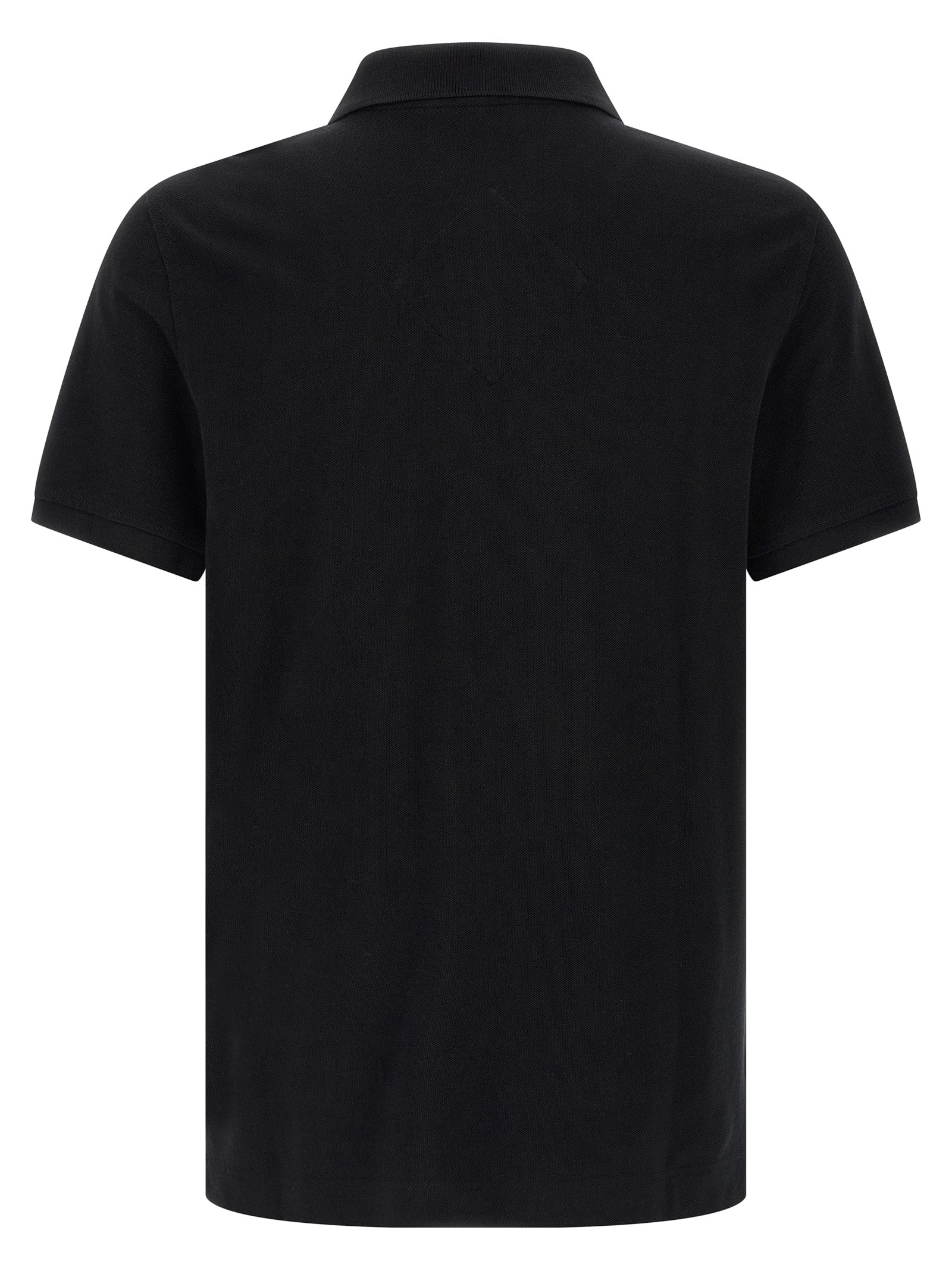 Black Cotton Polo Shirt