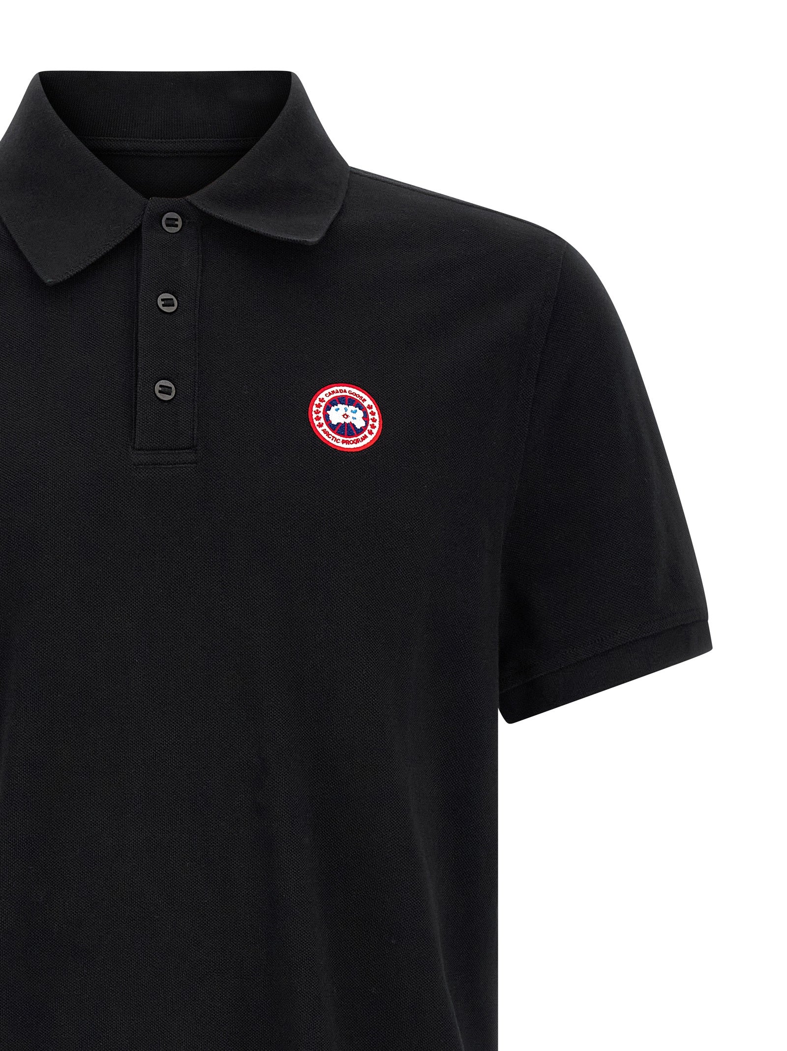 Black Cotton Polo Shirt