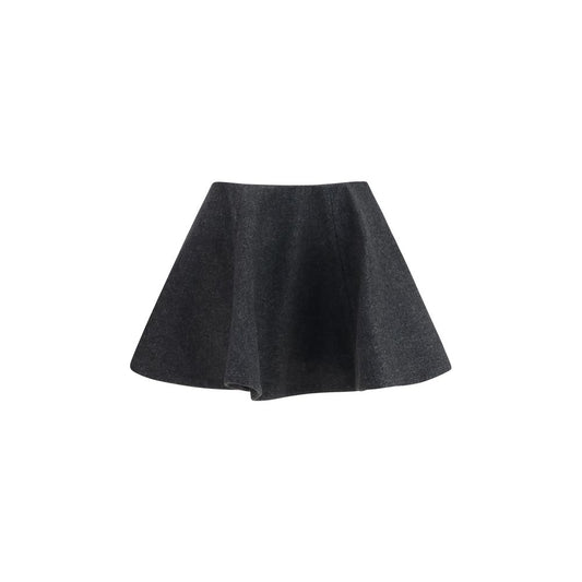 Gray Wool Oves Aries Midi Skirt