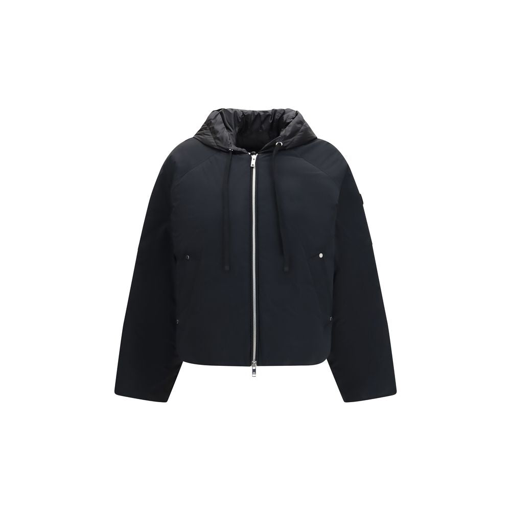 Black Nylon Bomber