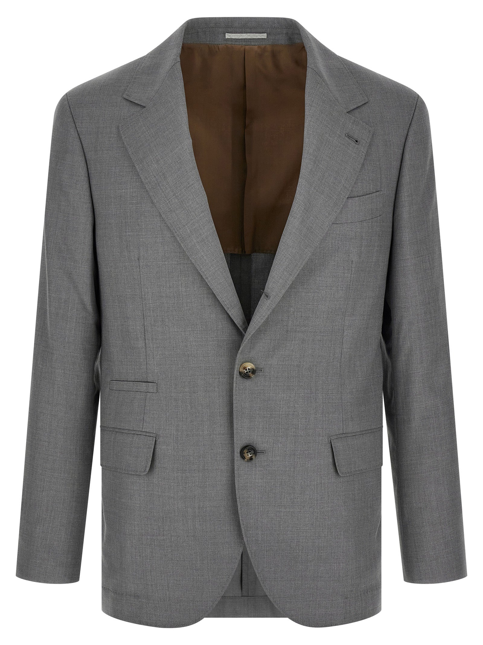 Gray Virgin Wool Blazer