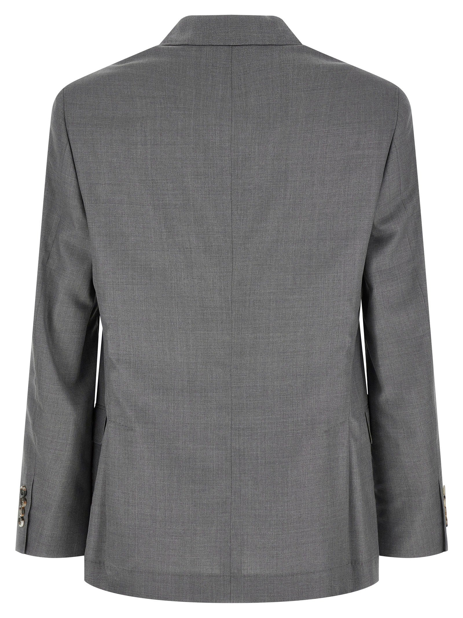 Gray Virgin Wool Blazer