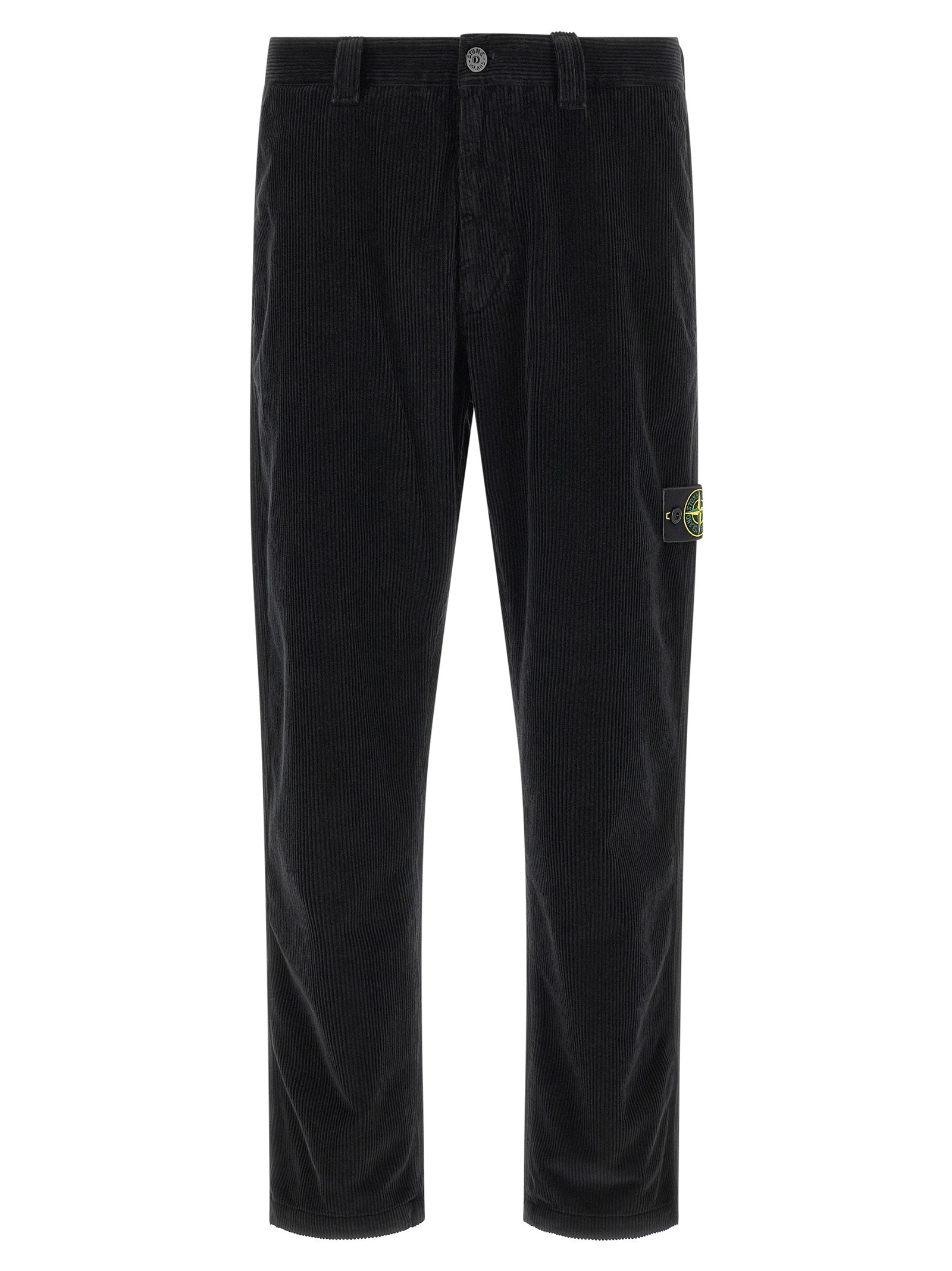 Black Cotton Casual Pants