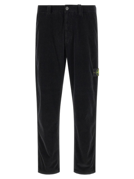 Black Cotton Casual Pants