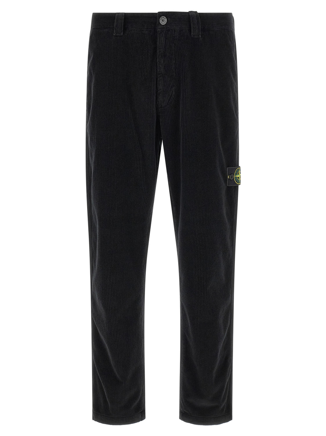Black Cotton Casual Pants